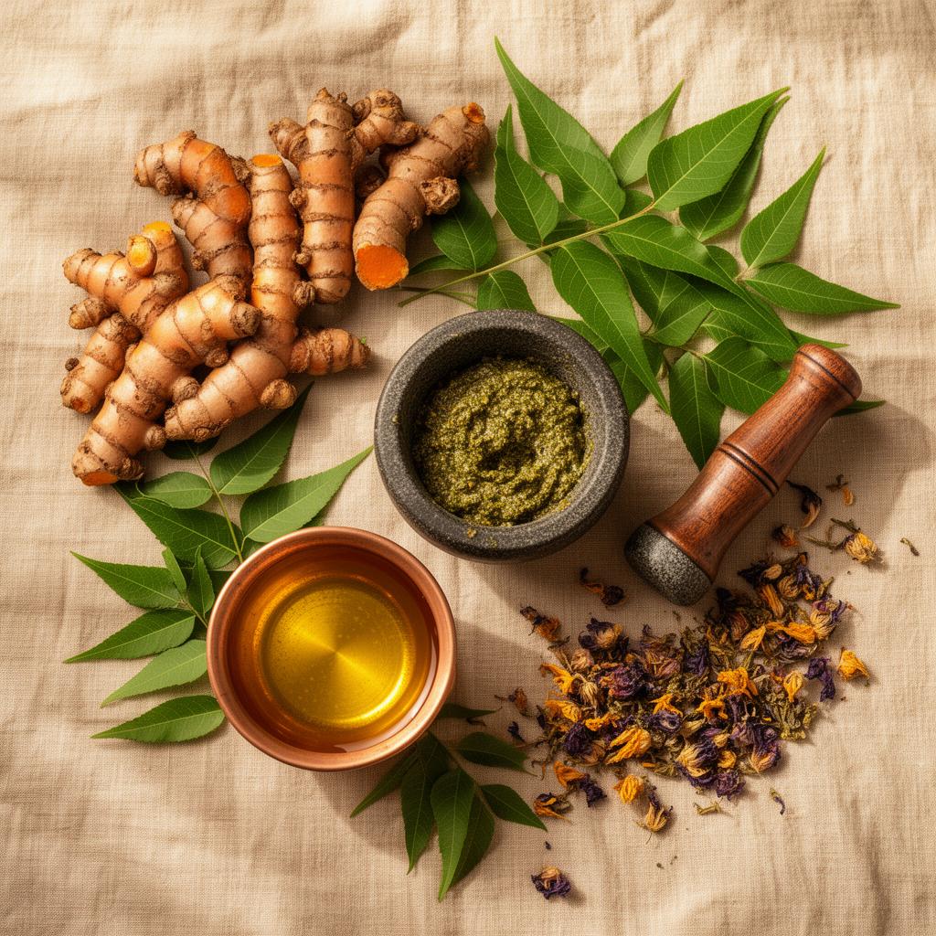 Ayurvedic herbs and oils